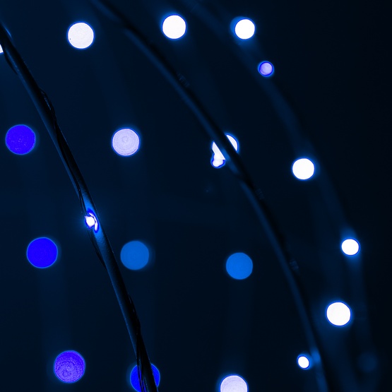 Blue Led Fairy Light Ball Fold Flat Frame