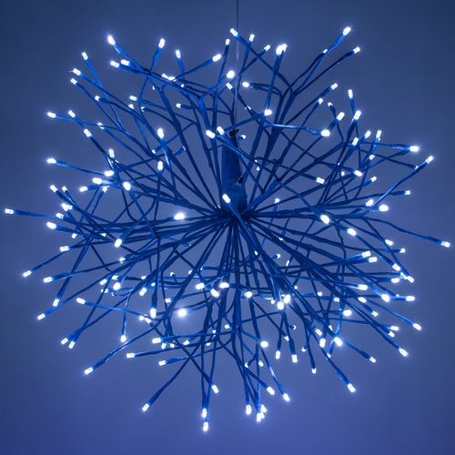24" Blue Starburst Lighted Branches, Blue-Cool White LED Lights, 1 pc
