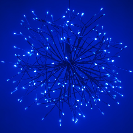 24" Blue Starburst Lighted Branches, Blue-Cool White LED Lights, 1 pc