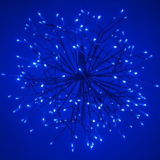 24" Blue Starburst Lighted Branches, Blue-Cool White LED Lights, 1 pc