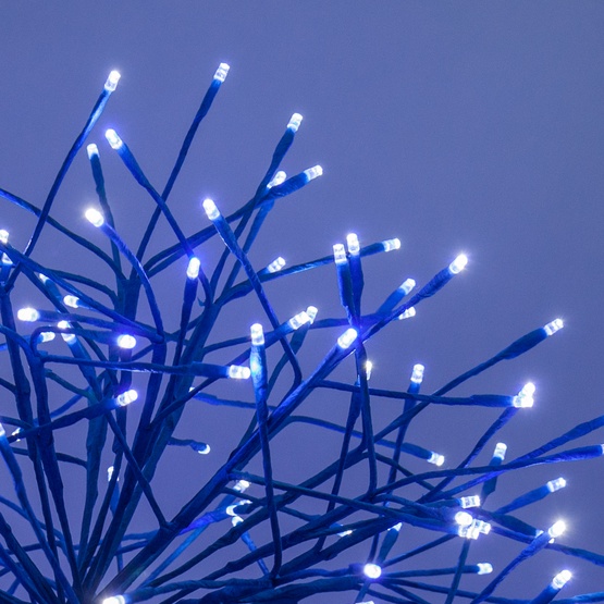 24" Blue Starburst Lighted Branches, Blue-Cool White LED Lights, 1 pc