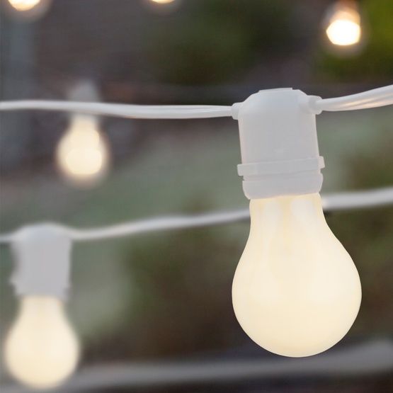 Patio Lights Commercial White String 24 A19 E26 54 Commercial Patio String With 24 A19 White Outdoor Lights