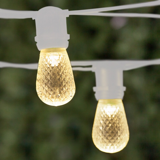 Patio String Lights Led Premier Comfort Heating 54 Commercial Patio String With 24 S14 Warm White Led Outdoor Lights
