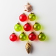Clear Red Glass Ball Christmas Ornament