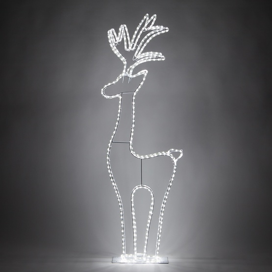 Outdoor Decoration 78 Led 3d Standing Reindeer Cool White Lights