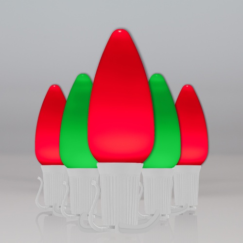 Christmas Lights C9 Red / Green Smooth Opticore Commercial LED