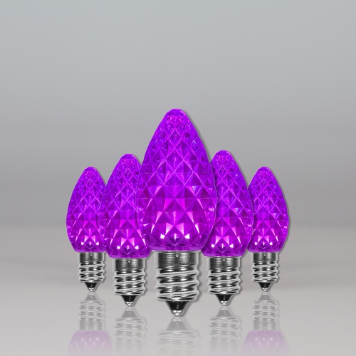C7 Purple OptiCore LED Christmas Light Bulbs