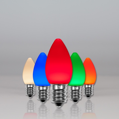 C7 Multicolor Smooth OptiCore LED Christmas Light Bulbs