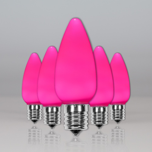 C9 Pink Smooth OptiCore LED Christmas Light Bulbs