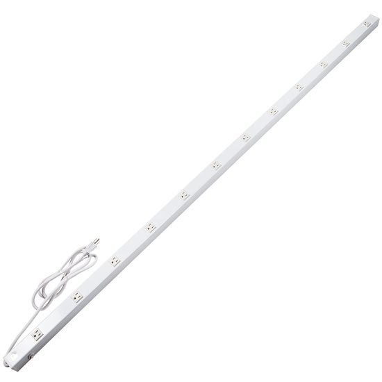 Curtain Light Power Strip, White, 15 Amp