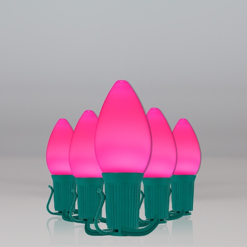 Christmas Lights C7 Pink Smooth Opticore Commercial LED Christmas Lights