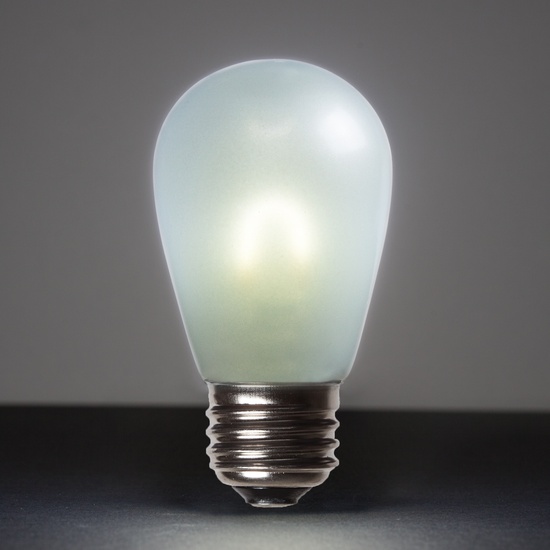 S14 120V Cool White FlexFilament TM LED Edison Bulb, Satin Glass LED Light Bulbs