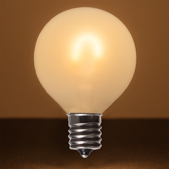 G50 120V Warm White FlexFilament TM LED Edison Bulb, Satin Glass LED Light Bulbs