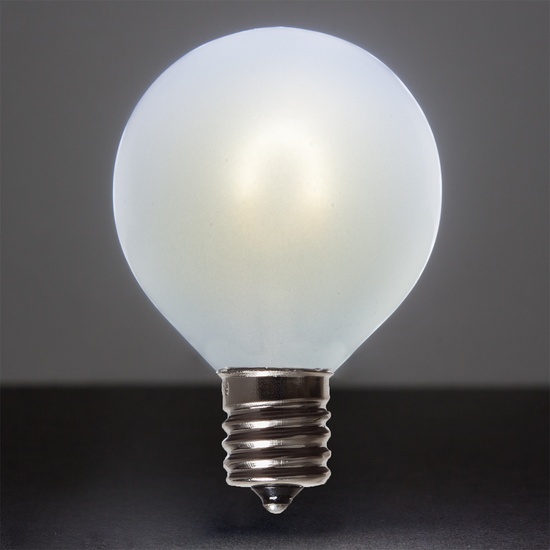 G50 120V Cool White FlexFilament TM LED Edison Bulb, Satin Glass LED Light Bulbs