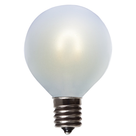 G50 120V Cool White FlexFilament TM LED Edison Bulb, Satin Glass LED Light Bulbs