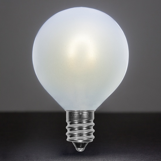 G50 120V Cool White FlexFilament TM LED Edison Bulb, Satin Glass LED Light Bulbs