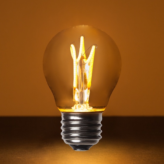 G45 120V Dimmable Warm White FlexFilament TM LED Edison Bulb Globe Light Bulb Antiqued Glass LED Light Bulbs