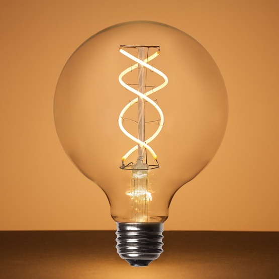 G95 120V Dimmable Warm White FlexFilament TM LED Edison Bulb Globe Light Bulb Transparent Glass LED Light Bulbs