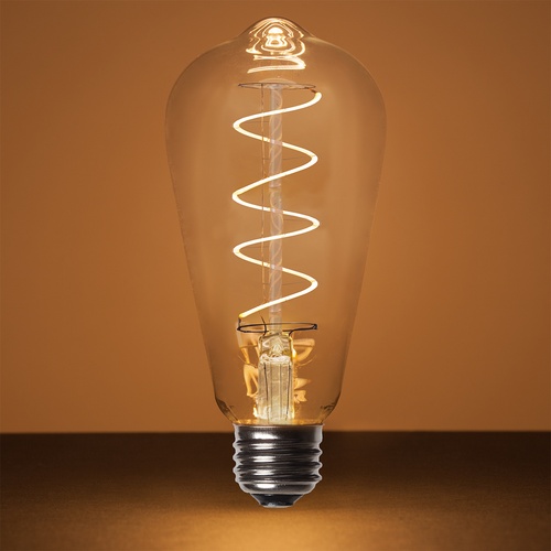 ST64 120V Dimmable Warm White FlexFilament TM LED Edison Bulb Globe Light Bulb Glass LED Light Bulbs
