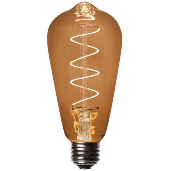 ST64 120V Dimmable Warm White FlexFilament TM LED Edison Bulb Globe Light Bulb Glass LED Light Bulbs