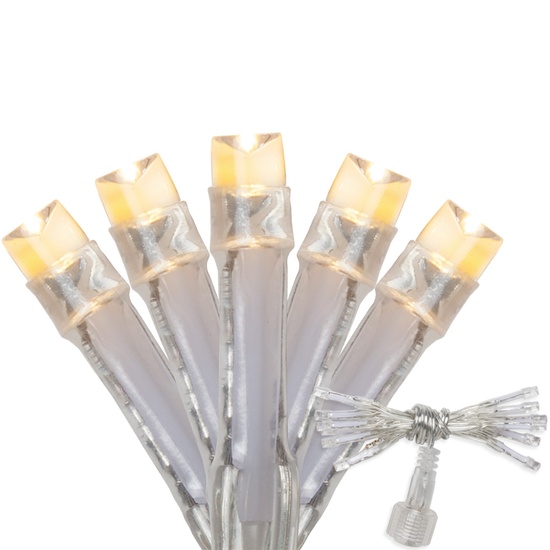 Aurora Superstar TM Light String, 12 Warm White LED Mini Lights, Clear Wire