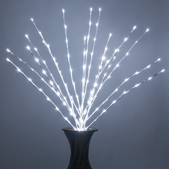 30" White Lighted Branches, Cool White LED Lights, 1 pc