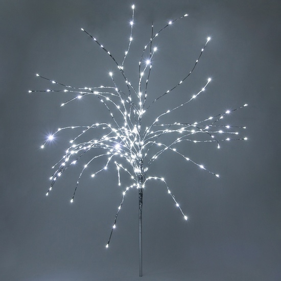 30" Silver Lighted Branches, Cool White LED Twinkle Lights, 1 pc