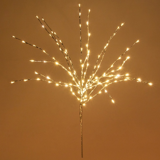 40" Silver Lighted Branches, Warm White LED Lights, 1 pc