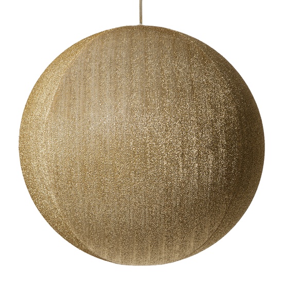 Gold Metallic Polymesh Inflatable Christmas Ornament 