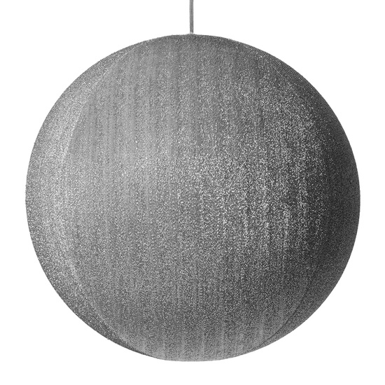 Silver Metallic Polymesh Inflatable Christmas Ornament