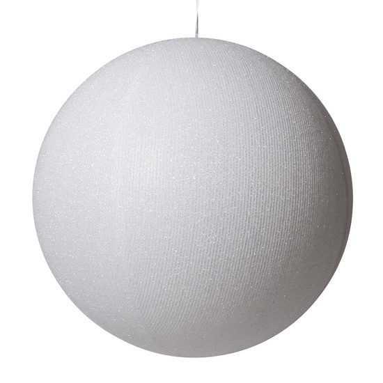 White Metallic Polymesh Inflatable Christmas Ornament