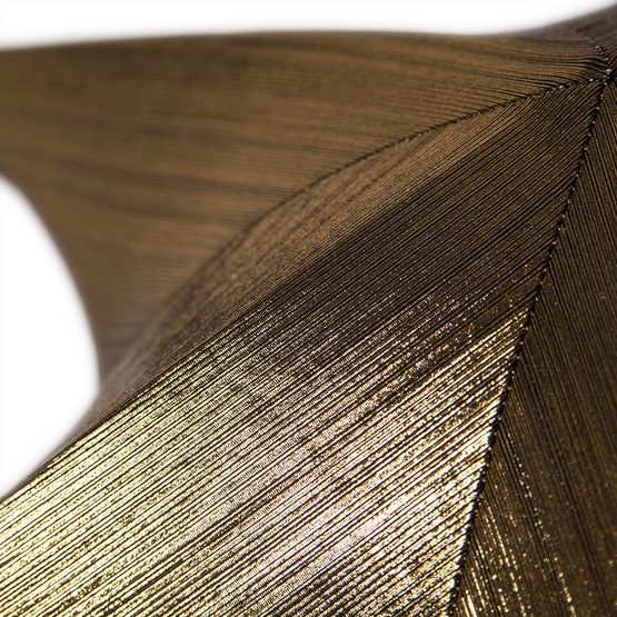 Fold Flat Gold Metallic Lame Christmas Star, Unlit