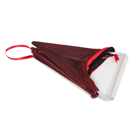 Fold Flat Silver Metallic Lame Christmas Star, Unlit