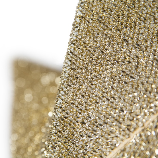 Fold Flat Gold Metallic Polymesh Christmas Star, Unlit