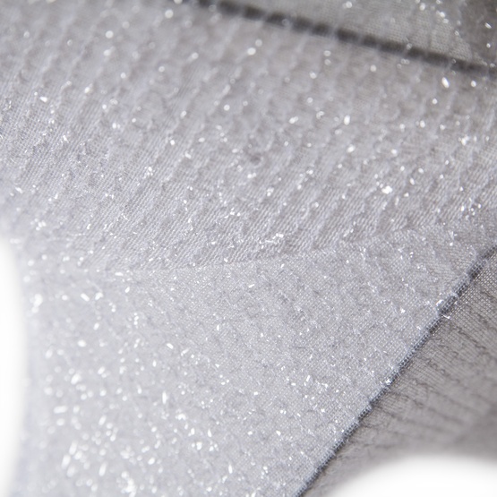 Fold Flat White Metallic Polymesh Christmas Star, Unlit