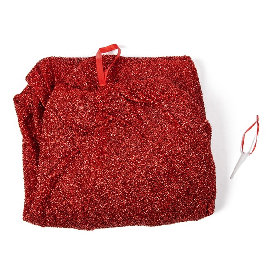 Red Metallic Polymesh Inflatable Christmas Ornament