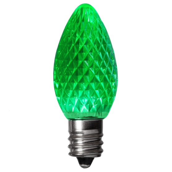 Kringle Traditions TM C7 Green LED Christmas Light Bulbs