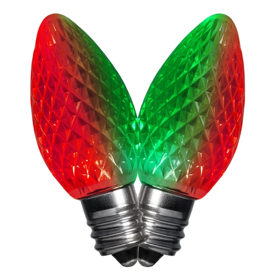 Kringle Traditions TM C7 Color Change RedGreen LED Christmas Light Bulbs