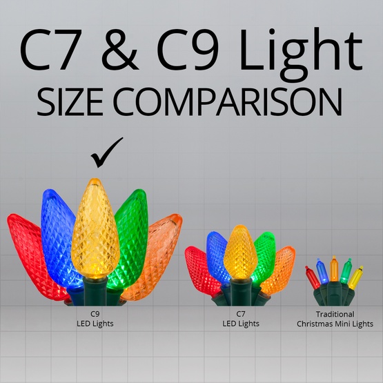 LED Christmas Lights Commercial 25 Multi Color C9 LED Christmas