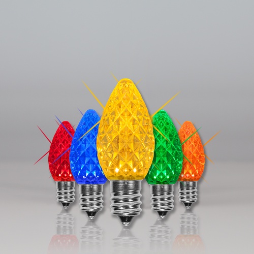 C7 Twinkle Multicolor OptiCore LED Christmas Light Bulbs