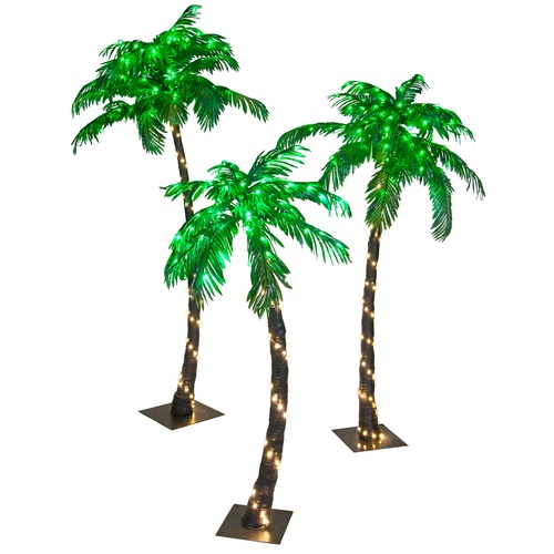 5' LED Curved Lighted Palm Tree
