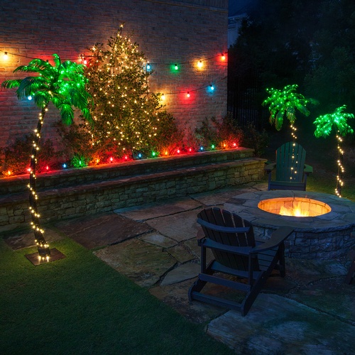 5' LED Curved Lighted Palm Tree