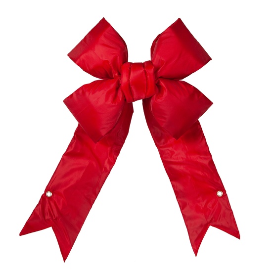 15" Red Structural 3D Nylon Christmas Bow