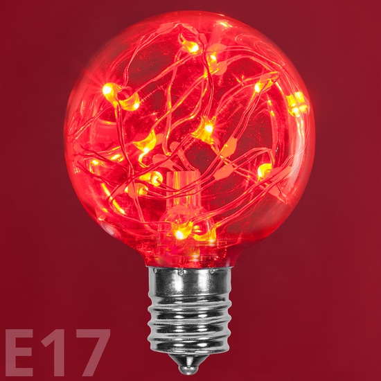 G50 120V Red LEDimagine TM Fairy Light Bulb, E17 Base
