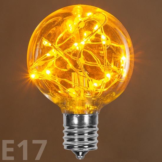 G50 120V Gold LEDimagine TM Fairy Light Bulb, E17 Base