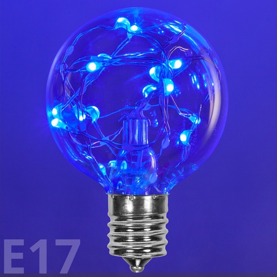 G50 120V Blue LEDimagine TM Fairy Light Bulb, E17 Base