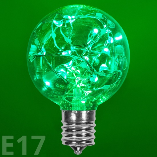 G50 120V Green LEDimagine TM Fairy Light Bulb, E17 Base