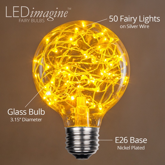 G80 Gold LEDimagine TM Fairy Light Bulb