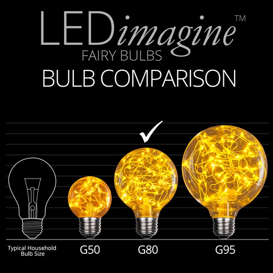 G80 Gold LEDimagine TM Fairy Light Bulb
