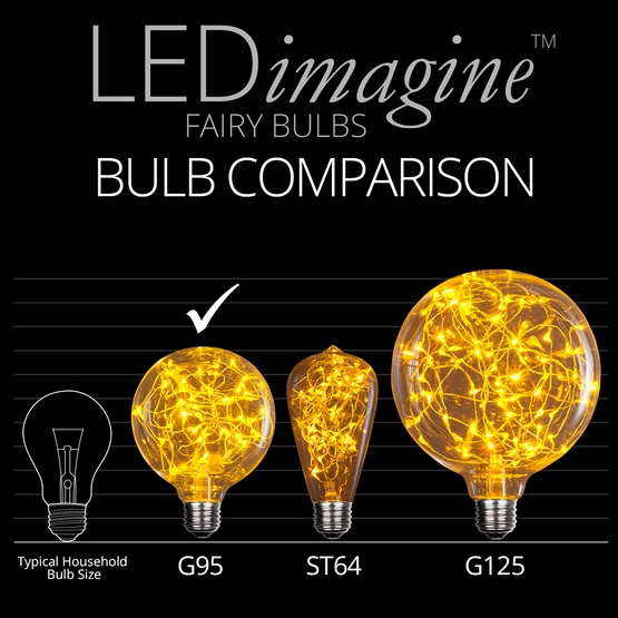 G95 Gold LEDimagine TM Fairy Light Bulb